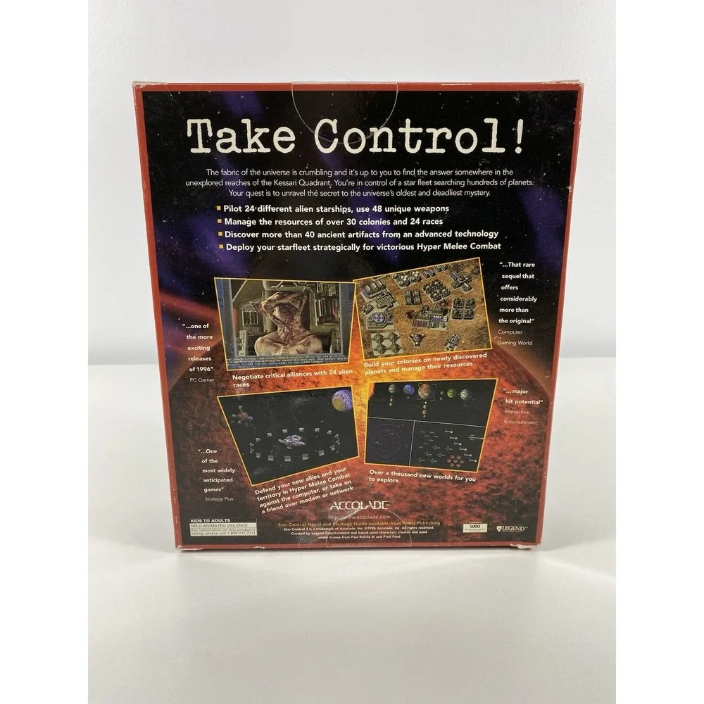 Star Control 3 ~ by Accolade 1996 ~ PC/CD Rom ~ BIG BOX ~ CIB